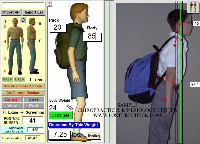 childrens backpack posture